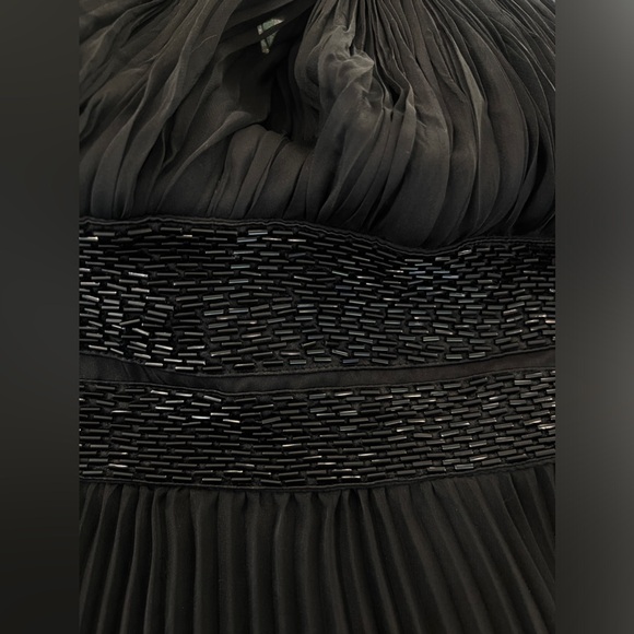BCBG black Bead Embellished Silk Dress - Picture 7 of 8